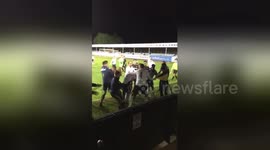 Leeds-Rhyl friendly abandoned after player brawl