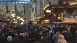 Tottenham fans celebrating in Dortmund