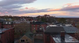Birds at Sunrise in Portland, Maine