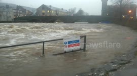 Heavy rain wreaks havoc in Cumbria's Kendal