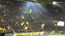 Dortmund’s famous ‘yellow wall’ of fans sing ‘You’ll Never Walk Alone’ against Spurs