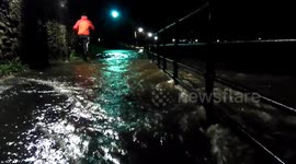 River Kent bursts it's banks in Kendal, Cumbria