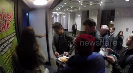 James and Dave Franco greet fans in London