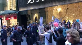 Police block protest for Manus Island refugees in Sydney