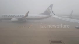 Dense fog at Stansted Airport