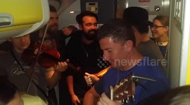 Damien Quinn concert  on Ryanair flight