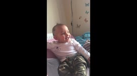 Baby can't stop laughing, guaranteed to make you laugh.