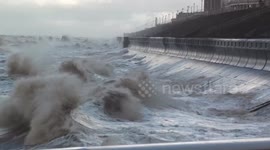 Huge waves pound Blackpool