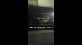 Kids firing fireworks at houses