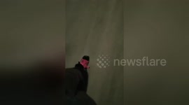 Newsflare Edit - Man Skates on Frozen Road