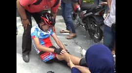 The cyclist cramps ahead of the finish helped the audience