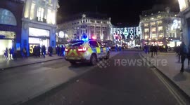 Police Guard Oxford Circus After The Oxford Street panic