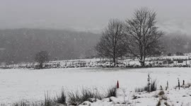 Snow Arrives Early Over N. Ireland