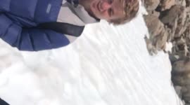 Sliding down Snowy Mountain
