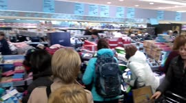 Busy Aisles as the Aldi Ski Sale Opens