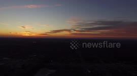 Drone video of the Sunday night sunset.