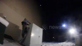 Snowboarder vs. electrical box