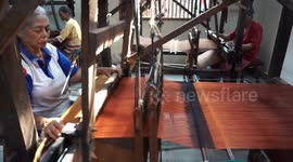 Lurik Traditional Cloth Factory with Old Workers