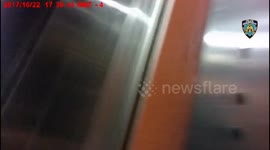 Bodycam footage shows the shocking moment police shot a man in the leg after he charged at them with two knives