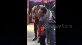 Management makes hair salon workers stand in circle and slap themselves