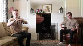 Man creates song about his trousers using them and his belt as instruments