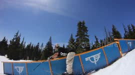 Ski slide turns into nut slide