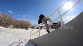 Skier gets nut tapped during big trick