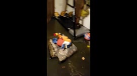 Inside a ruined home from last week's Lancashire floods