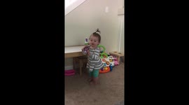 1 year old gets a can of soda
