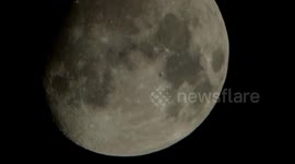 INTERNATIONAL SPACE STATION TRANSIT ACROSS THE MOON