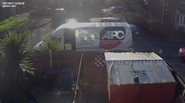 Delivery driver urinating up our house