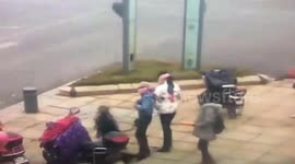 Pedestrian swallowed by sink hole when it opens on city street