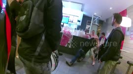 Fight in fast food resturant