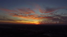 Drone video of the December 3rd Sunset from Highland Indiana.