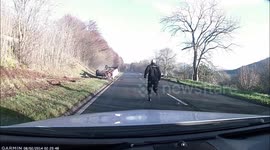 Three vehicles sent flying across UK road in horrific overtaking crash
