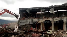 this last building was demolished over the building of residents of Bukittinggi city station. by Pt. railway indonesia