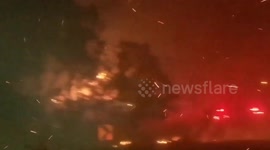 Terrifying eye-witness video from inside Ventura wildfire