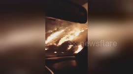 Blaze on both sides of 101 Freeway in Ventura