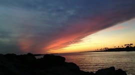 Sunset - Intense Time Lapse Sky Turns Red 4K