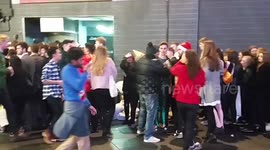 Man Dresses In Female Christmas Outfit
