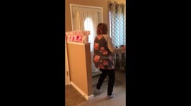 Mom surprises daughter at her baby shower.