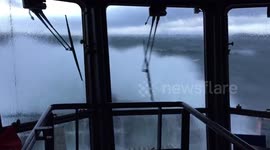 Tug powers into Storm Caroline's huge waves