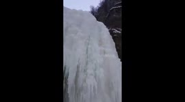 frozen waterfall