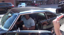 Luke Cage star, Mike Colter shows off his Black 1970 Chevy Monte Carlo in Beverly Hills