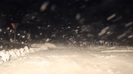 Morning Drivers Battle N. Ireland Snow