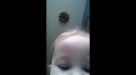 baby run away with phone and record herself funny