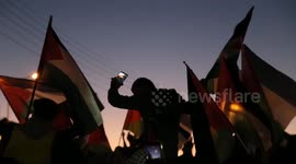 Dusk protest in front of US Embassy in Amman