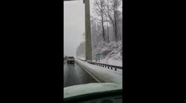 Snow storm hits Carolina Mountains