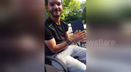 Newsflare Edit - Prank war - face pushed in pie in public