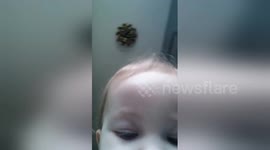 Baby runs away with mother's phone and records herself